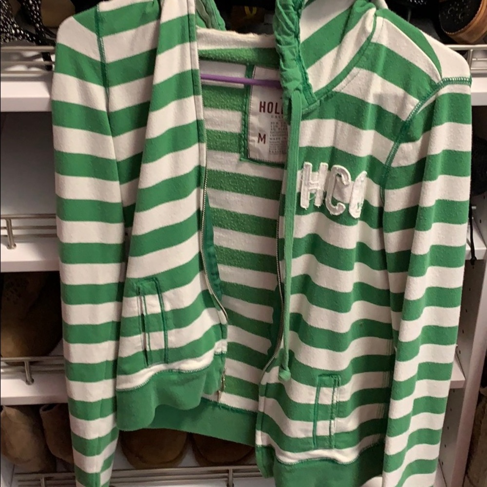 Stripe hollister hoodie
